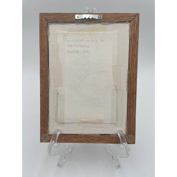 Original Watercolor Floral Painting Wooden Frame By D.D. Dale 1992 - Picture 4 of 7